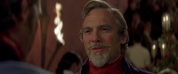 Movie still from “The Mask of Zorro” (1998), directed by Martin Campbell – A person with a beard; Close Up shot, Low angle