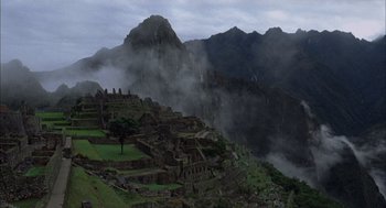 Movie still from “The Motorcycle Diaries” (2004), directed by Walter Salles – A view of a mountain with a tree in the foreground; Extreme Wide shot, Low angle