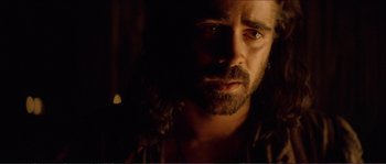 Movie still from “The New World” (2005), directed by Terrence Malick – A person with long hair; Close Up shot, Over the shoulder angle