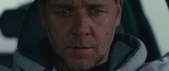 Movie still from “The Next Three Days” (2010), directed by Paul Haggis – Russell crowe's face in a movie scene; Close Up shot, Low angle