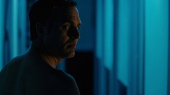 Movie still from “The Normal Heart” (2014), directed by Ryan Murphy – A person in the dark; Close Up shot, Over the shoulder angle