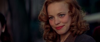 Movie still from “The Notebook” (2004), directed by Nick Cassavetes – A person with curly hair; Close Up shot, Over the shoulder angle