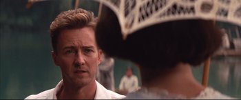 Movie still from “The Painted Veil” (2006), directed by John Curran – A person talking to another person; Close Up shot, Over the shoulder angle