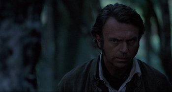 Movie still from “The Piano” (1993), directed by Jane Campion – A person wearing a jacket; Close Up shot, Over the shoulder angle