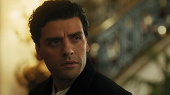 Movie still from “The Promise” (2016), directed by Terry George – A man that is looking at the camera; Close Up shot, Over the shoulder angle
