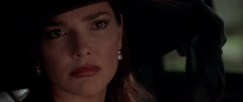 Movie still from “The Punisher” (2004), directed by Jonathan Hensleigh – A person wearing a hat; Close Up shot, Over the shoulder angle