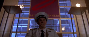 Movie still from “The Punisher” (2004), directed by Jonathan Hensleigh – A man in a white uniform and a white hat; Medium shot, Low angle