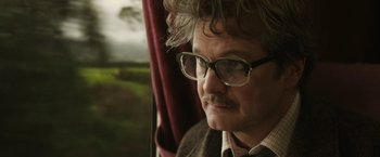 Movie still from “The Railway Man” (2013), directed by Jonathan Teplitzky – A person wearing glasses; Close Up shot, Low angle