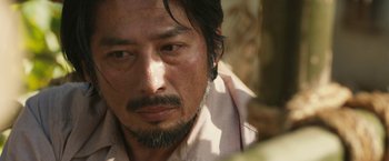 Movie still from “The Railway Man” (2013), directed by Jonathan Teplitzky – A person with a beard; Close Up shot, Low angle