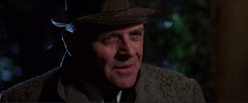 Movie still from “The Remains of the Day” (1993), directed by James Ivory – A person wearing a hat; Close Up shot, Low angle
