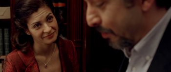 Movie still from “The Secret in Their Eyes” (2009), directed by Juan José Campanella – A man and a woman are looking at one another; Close Up shot, Over the shoulder angle