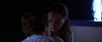 Movie still from “The Sisterhood of the Traveling Pants” (2005), directed by Ken Kwapis – A young man and a young woman face to face; Close Up shot, Over the shoulder angle