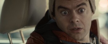 Movie still from “The Skeleton Twins” (2014), directed by Craig Johnson – A person with a hat on; Close Up shot, Low angle