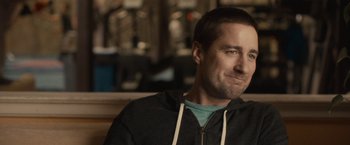 Movie still from “The Skeleton Twins” (2014), directed by Craig Johnson – A person sitting in a chair; Close Up shot, Over the shoulder angle