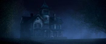Movie still from “The Spiderwick Chronicles” (2008), directed by Mark Waters – An image of an old house in the dark; Extreme Wide shot, Low angle