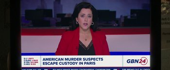 Movie still from “The Spy Who Dumped Me” (2018), directed by Susanna Fogel – A news reporter is talking about a murder; Close Up shot, High angle