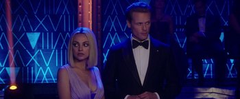 Movie still from “The Spy Who Dumped Me” (2018), directed by Susanna Fogel – A man and a woman standing next to each other; Medium shot, Over the shoulder angle