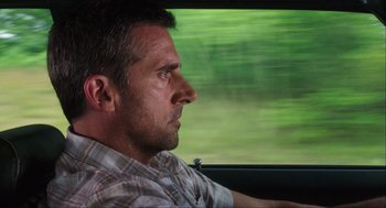 Movie still from “The Way Way Back” (2013), directed by Jim Rash – A person in a car looking out the window; Close Up shot, Over the shoulder angle