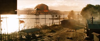 Movie still from “The Wolverine” (2013), directed by James Mangold – An image of an island in the middle of the ocean; Extreme Wide shot, High angle