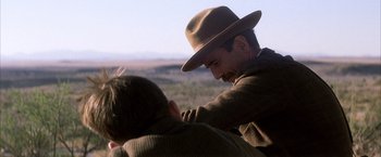 Movie still from “There Will Be Blood” (2007), directed by Paul Thomas Anderson – Close Up shot, Over the shoulder angle