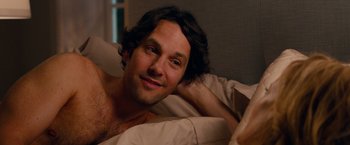 Movie still from “This Is 40” (2012), directed by Judd Apatow – A person laying in a bed; Close Up shot, Over the shoulder angle