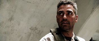 Movie still from “Three Kings” (1999), directed by David O. Russell – A person looking up at the sky; Close Up shot, Low angle