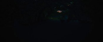 Movie still from “Troop Zero” (2019), directed by Bert – A light that is lit up in the dark at night; Extreme Wide shot, High angle