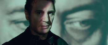 Movie still from “Unknown” (2011), directed by Jaume Collet-Serra – A man's face in front of a mirror; Close Up shot, Low angle