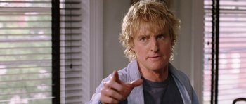Movie still from “Wedding Crashers” (2005), directed by David Dobkin – A person pointing at the camera; Close Up shot, Over the shoulder angle