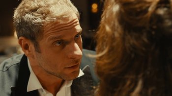 Movie still from “Wild Tales” (2014), directed by Damián Szifron – A person talking to another person; Close Up shot, Over the shoulder angle