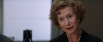 Movie still from “Woman in Gold” (2015), directed by Simon Curtis – An older woman is looking at the camera; Close Up shot, Over the shoulder angle