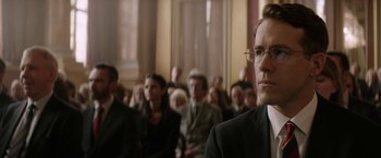 Movie still from “Woman in Gold” (2015), directed by Simon Curtis – A group of people sitting in front of a window; Close Up shot, Over the shoulder angle