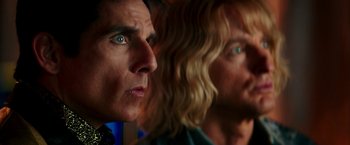 Movie still from “Zoolander 2” (2016), directed by Ben Stiller – A man and a woman looking into the distance; Close Up shot, Over the shoulder angle