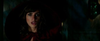 Movie still from “Zoolander 2” (2016), directed by Ben Stiller – A person wearing a red scarf; Close Up shot, Overhead angle