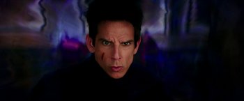 Movie still from “Zoolander 2” (2016), directed by Ben Stiller – Ben stiller's face with blood on his face; Close Up shot, Low angle
