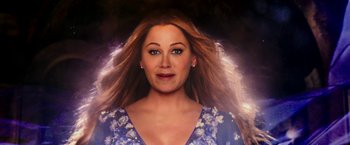 Movie still from “Zoolander 2” (2016), directed by Ben Stiller – A person with long hair; Close Up shot, Overhead angle