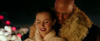 Movie still from “xXx: Return of Xander Cage” (2017), directed by D.J. Caruso – A man and a woman are hugging and smiling; Close Up shot, Low angle