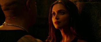 Movie still from “xXx: Return of Xander Cage” (2017), directed by D.J. Caruso – A person with long brown hair; Close Up shot, Over the shoulder angle