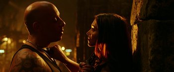 Movie still from “xXx: Return of Xander Cage” (2017), directed by D.J. Caruso – A man and a woman looking at one another; Close Up shot, Over the shoulder angle