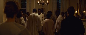 Movie still from “12 Years a Slave” (2013), directed by Steve McQueen – Wide shot, High angle