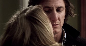 Movie still from “21 Grams” (2003), directed by Alejandro G. Iñárritu – A man and a woman face to face; Close Up shot, Over the shoulder angle