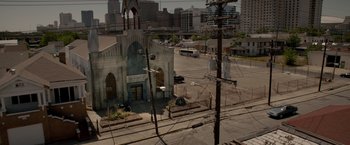 Movie still from “21 Jump Street” (2012), directed by Phil Lord – Extreme Wide shot, High angle