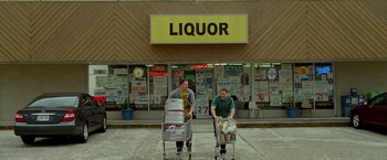 Movie still from “21 Jump Street” (2012), directed by Phil Lord – Wide shot, Low angle