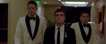 Movie still from “21 Jump Street” (2012), directed by Phil Lord – Medium shot, Low angle