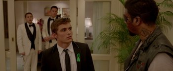 Movie still from “21 Jump Street” (2012), directed by Phil Lord – Close Up shot, Over the shoulder angle