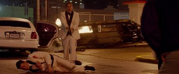 Movie still from “21 Jump Street” (2012), directed by Phil Lord – Wide shot, High angle