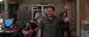 Movie still from “21 Jump Street” (2012), directed by Phil Lord – Medium shot, Over the shoulder angle