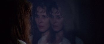 Movie still from “3 Women” (1977), directed by Robert Altman – A woman is reflected in a mirror with her eyes closed; Close Up shot, Low angle