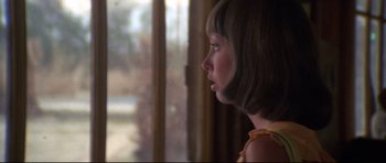 Movie still from “3 Women” (1977), directed by Robert Altman – A woman looking out of a window at the outside world; Close Up shot, Low angle