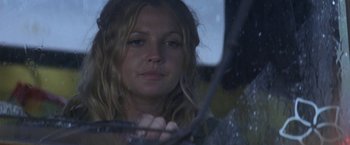 Movie still from “50 First Dates” (2004), directed by Peter Segal – A person holding an umbrella; Close Up shot, Low angle